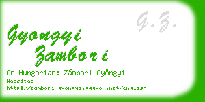 gyongyi zambori business card