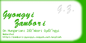 gyongyi zambori business card